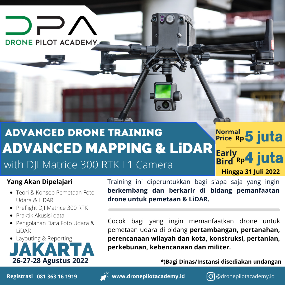 Training Advance Drone Mapping & LiDAR di Jakarta